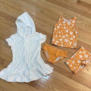 Primary Orange Swim Separates + Coverup